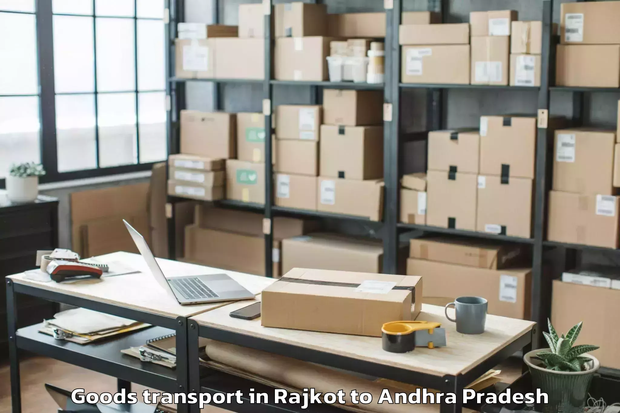 Easy Rajkot to Santhabommali Goods Transport Booking